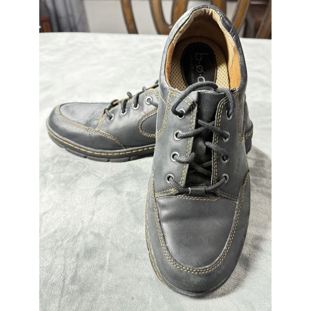 B.ø.c Born Concept Shoes Mens Size 10.5 Black Leather Lace Up‎ Casual Sneaker